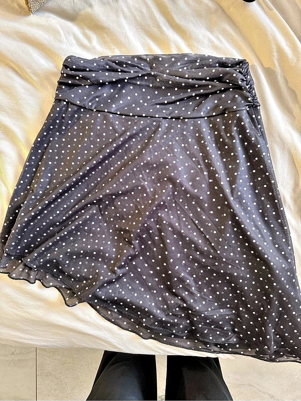 Polka Dot Asymmetrical Skirt